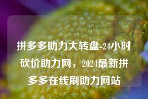 拼多多助力大转盘-24小时砍价助力网，2024最新拼多多在线刷助力网站  第1张